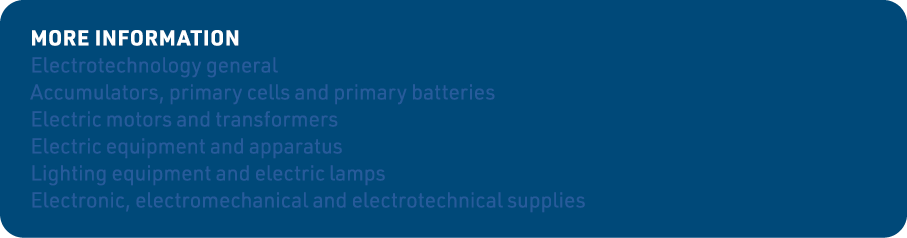 More information Electrotechnology general Accumulators, primary cells and primary batteries Electric motors and tran   