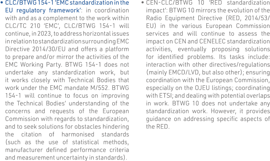   CLC BTWG 154-1  EMC standardization in the EU regulatory framework : in coordination with and as a complement to th   