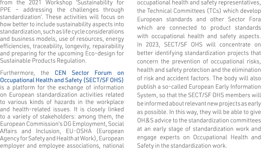 from the 2021 Workshop  Sustainability for PPE   addressing the challenges through standardization   These activities   