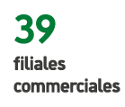 39 filiales commerciales