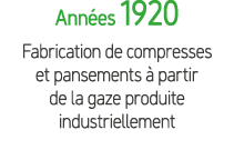 Ann es 1920 Fabrication de compresses et pansements  partir de la gaze produite industriellement