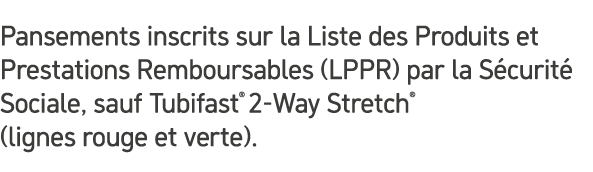 Pansements inscrits sur la Liste des Produits et Prestations Remboursables (LPPR) par la S curit Sociale, sauf Tubif...