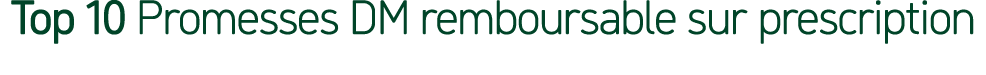 Top 10 Promesses DM remboursable sur prescription 