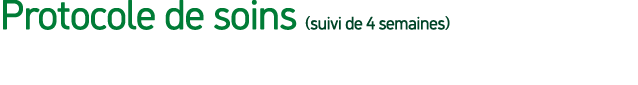 Protocole de soins (suivi de 4 semaines)