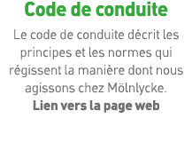 Code de conduite Le code de conduite décrit les principes et les normes qui régissent la manière dont nous agissons c   