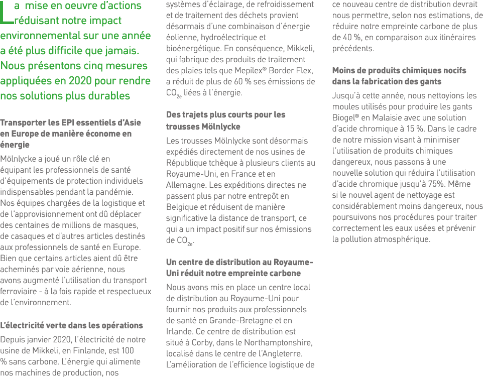 La mise en oeuvre d actions réduisant notre impact environnemental sur une année a été plus difficile que jamais  Nou   