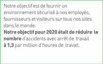 Notre objectif est de fournir un environnement sécurisé à nos employés, fournisseurs et visiteurs sur tous nos sites    