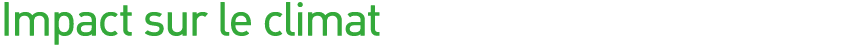 Impact sur le climat 