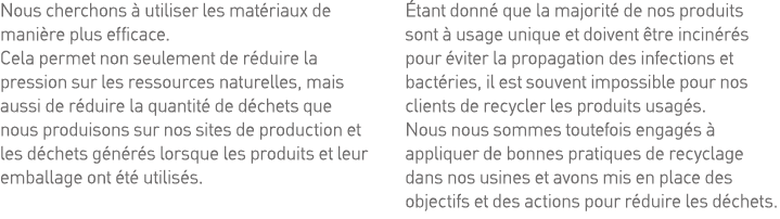 Nous cherchons à utiliser les matériaux de manière plus efficace  Cela permet non seulement de réduire la pression su   
