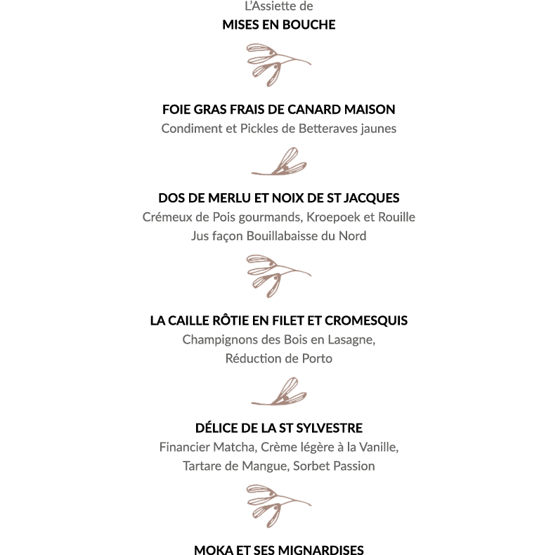 L Assiette de Mises en Bouche  Foie gras frais de Canard Maison Condiment et Pickles de Betteraves jaunes  Dos de Mer   
