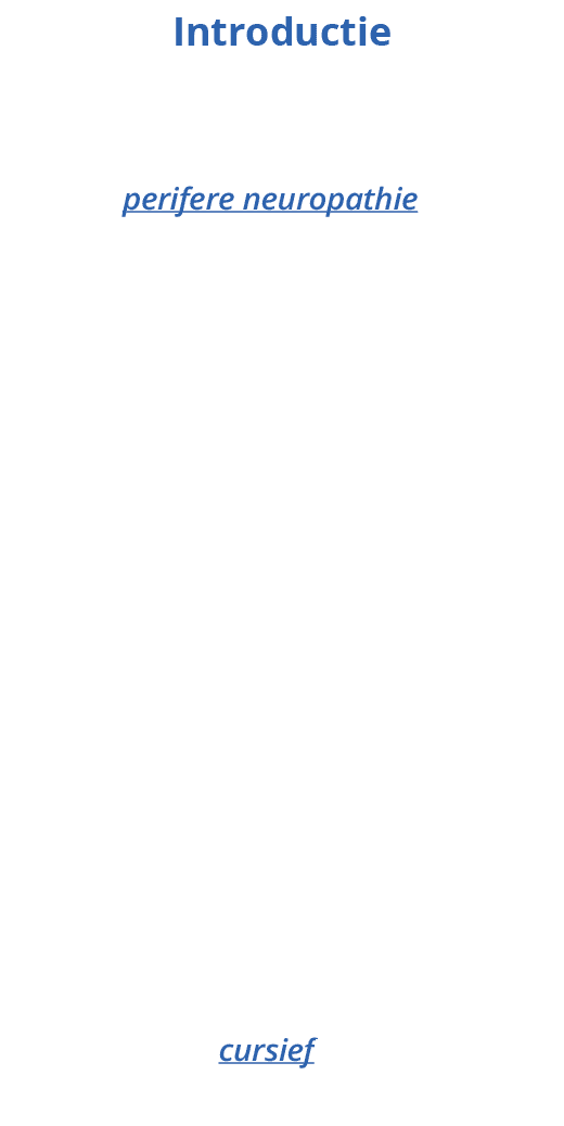  Introductie U leest dit document omdat u, of iemand voor wie u zorgt, een diagnose van perifere neuropathie heeft ge   