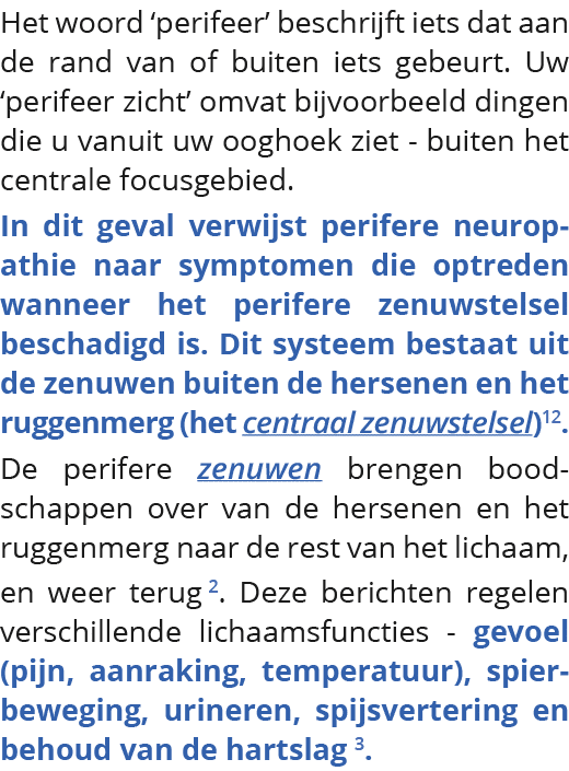 Het woord  perifeer  beschrijft iets dat aan de rand van of buiten iets gebeurt  Uw  perifeer zicht  omvat bijvoorbee   